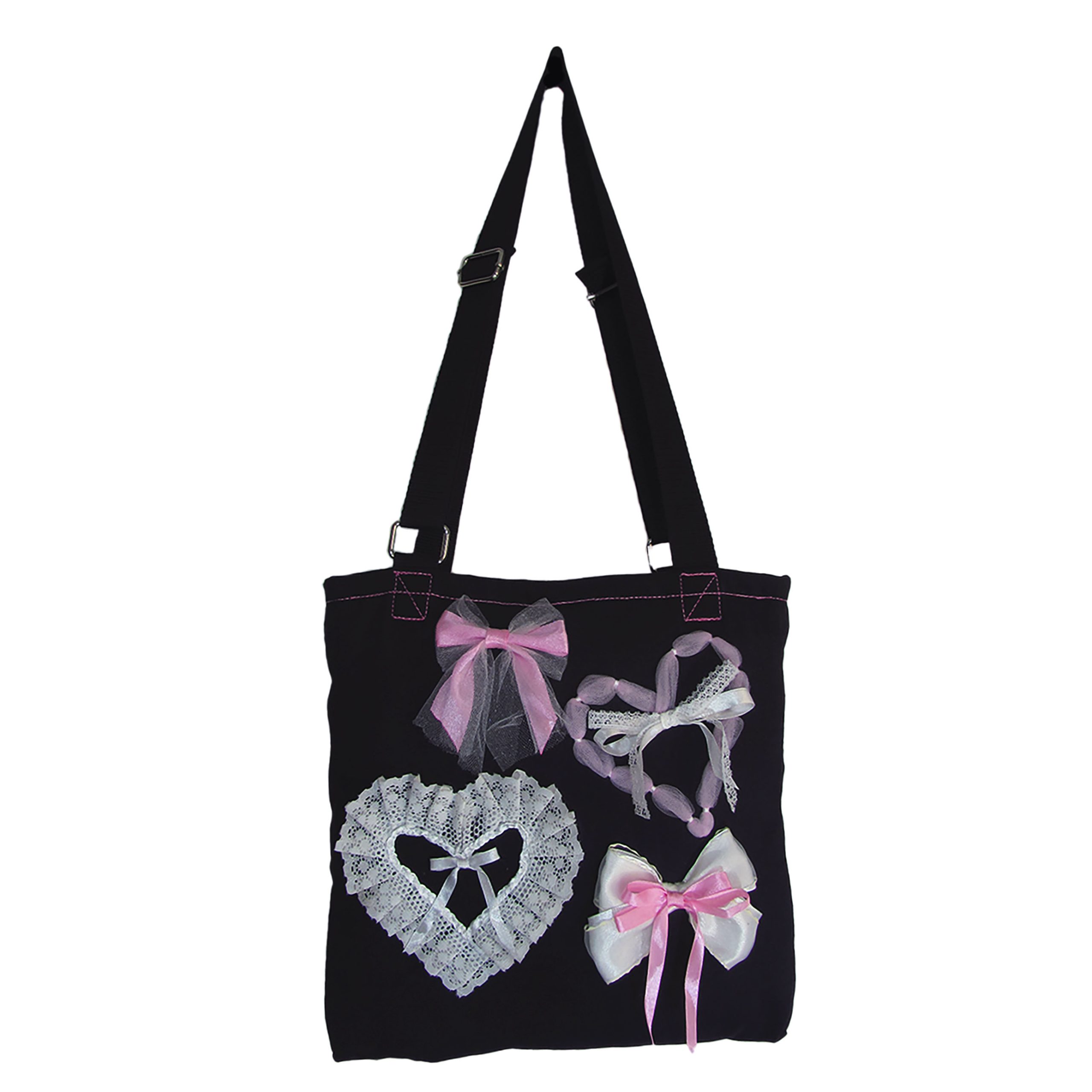 Tote bag sustentable cintas y corazones