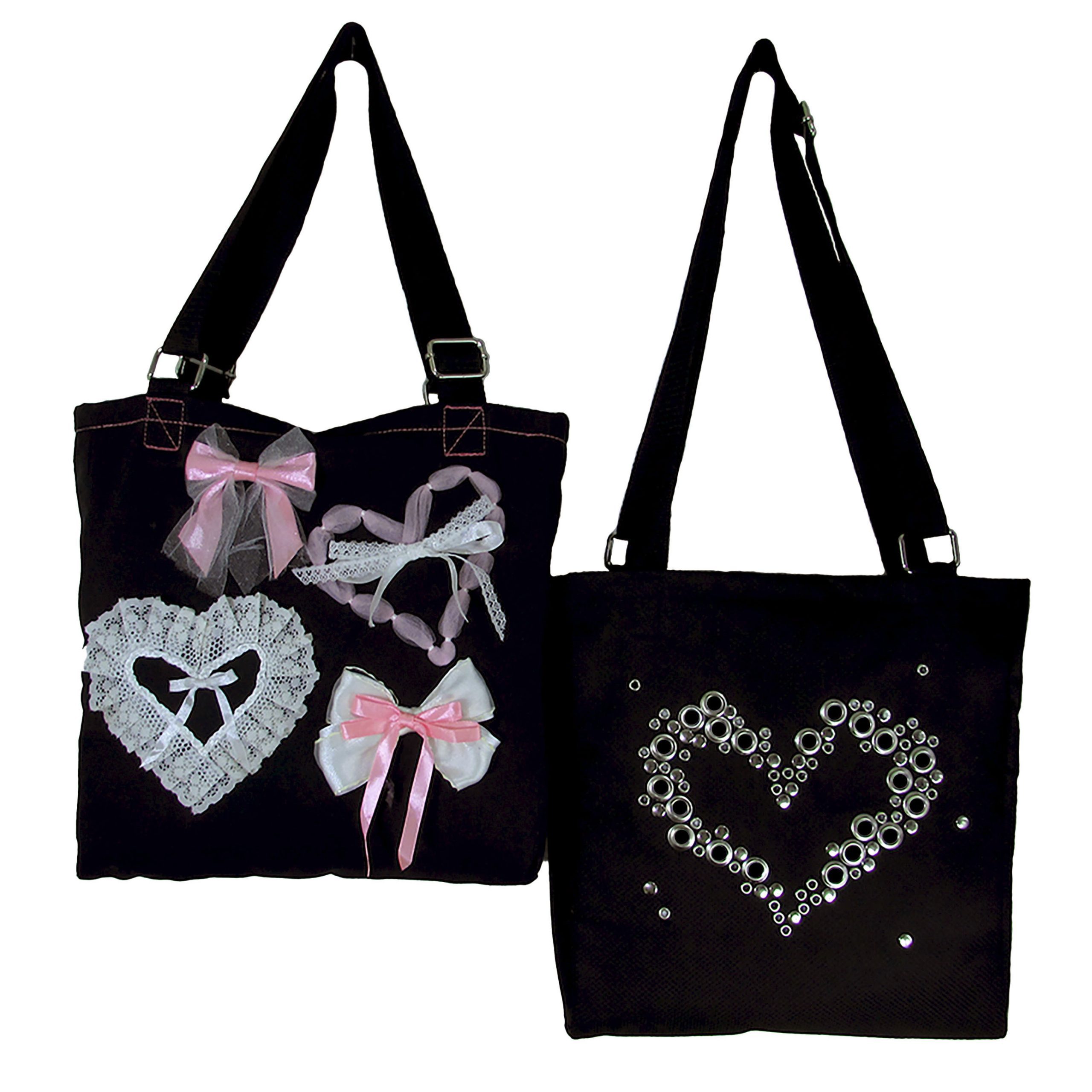 Tote bag sustentable cintas y corazones - Imagen 3